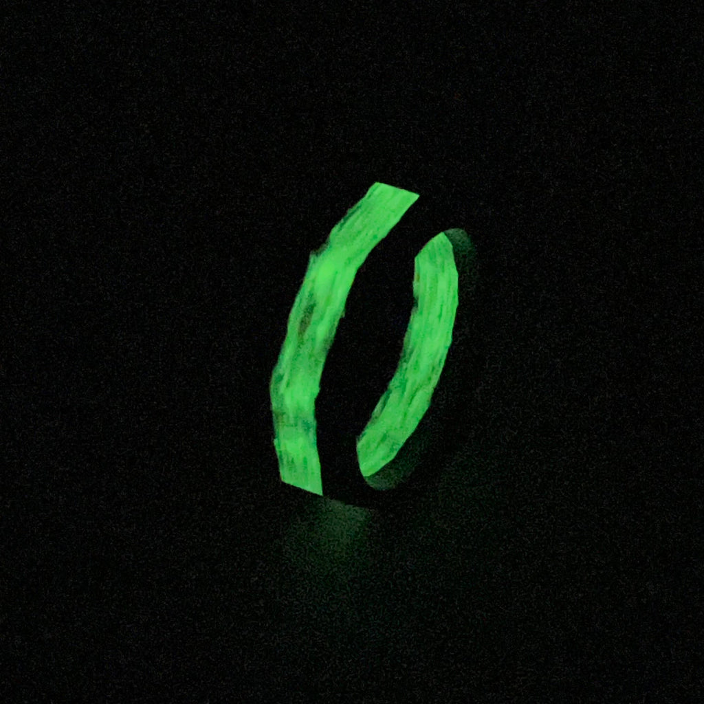 Octo Carbon Fibre Green Glow Ring