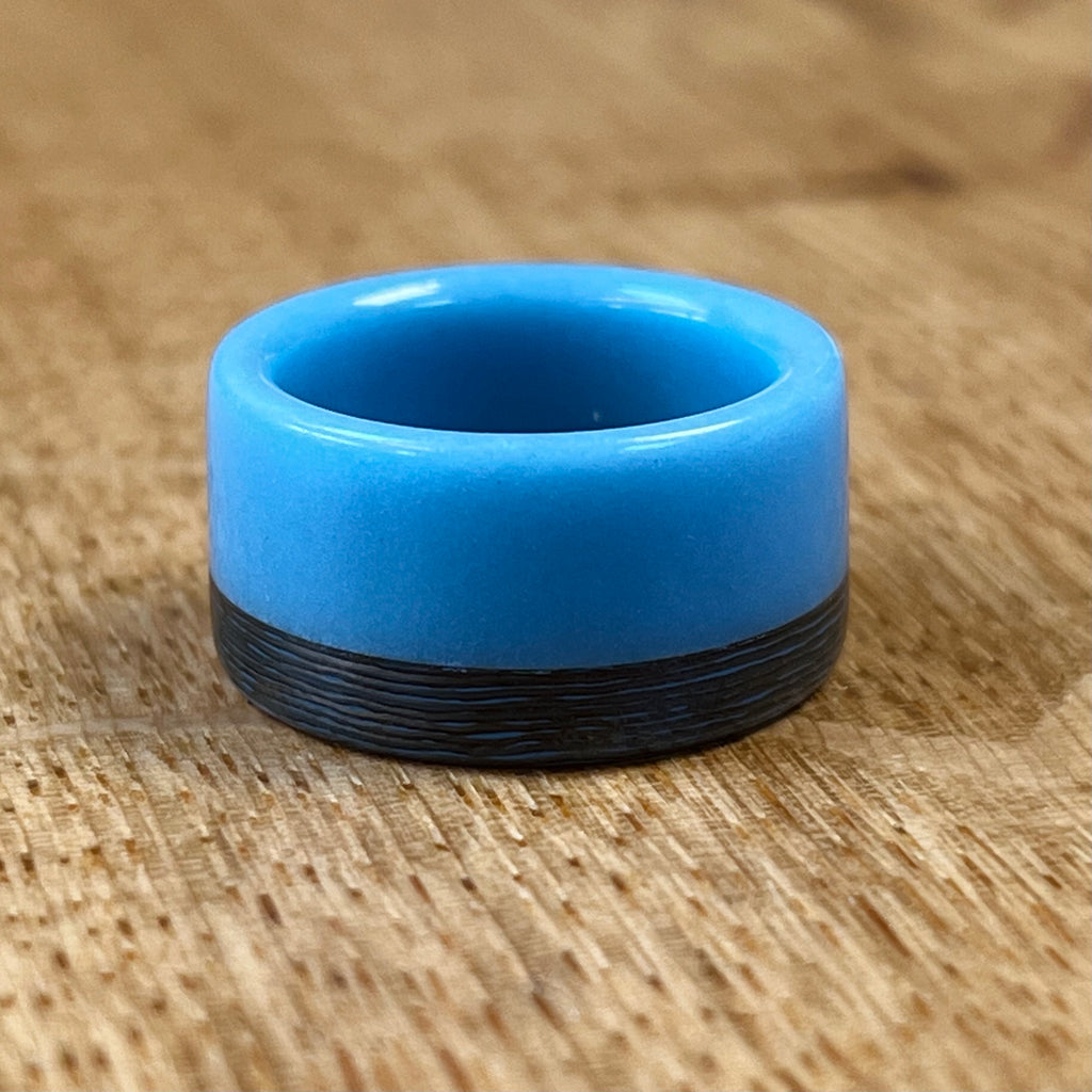 Blue Glow with Offset Carbon Fiber Ring