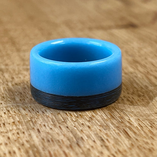 Blue Glow with Offset Carbon Fiber Ring