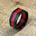 Octo Carbon Fibre Red Fire Glow Ring