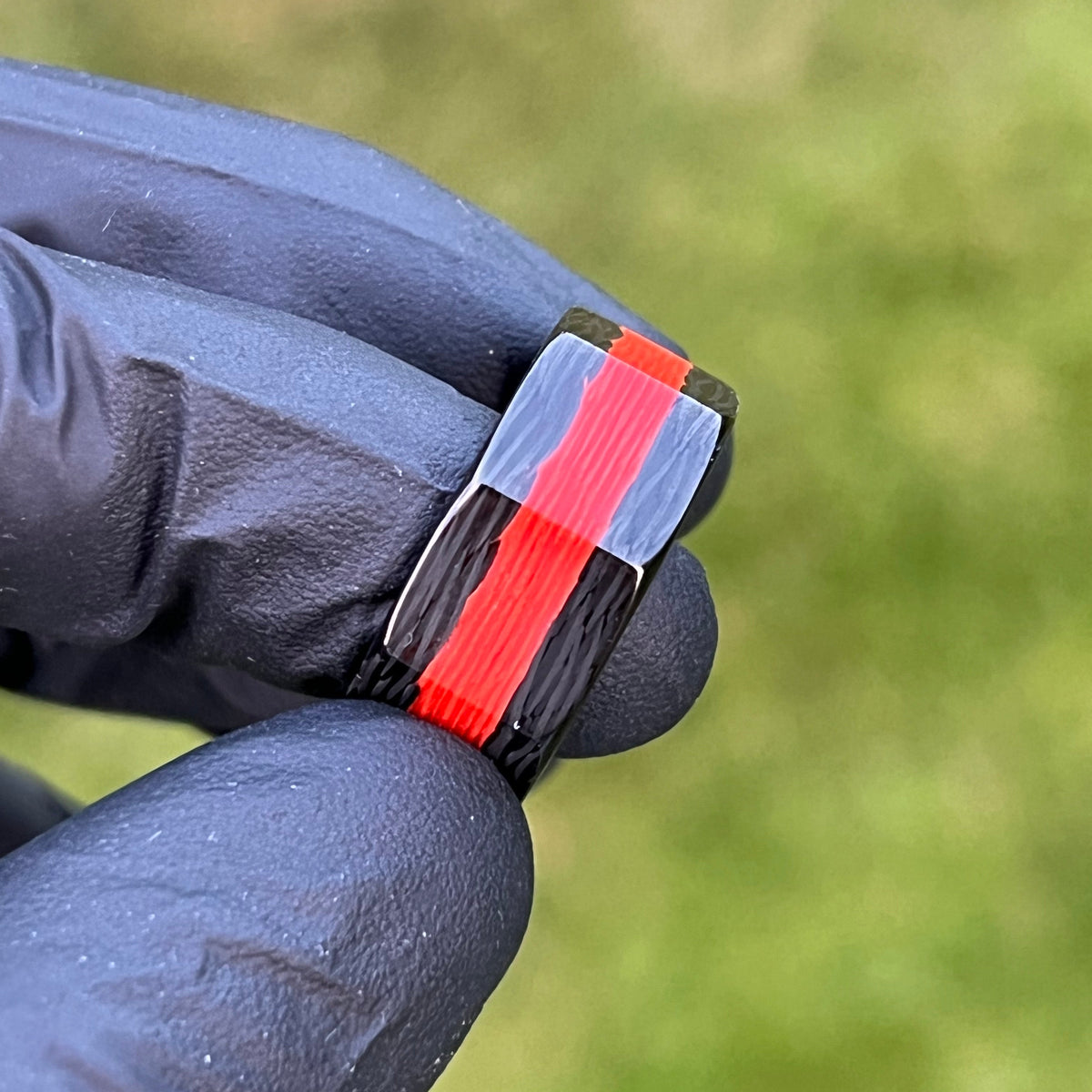 Octo Carbon Fibre Red Fire Glow Ring